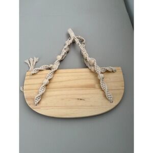 New Macrame Hanging Shelf Wood Beads Bohemian Decor Home‎ Wall Plant Decor